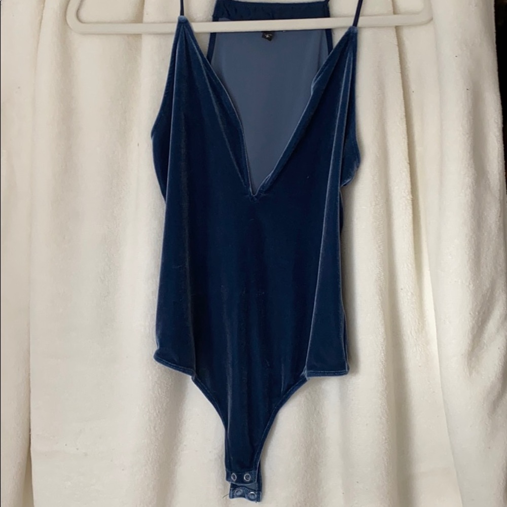 Blue bodysuit